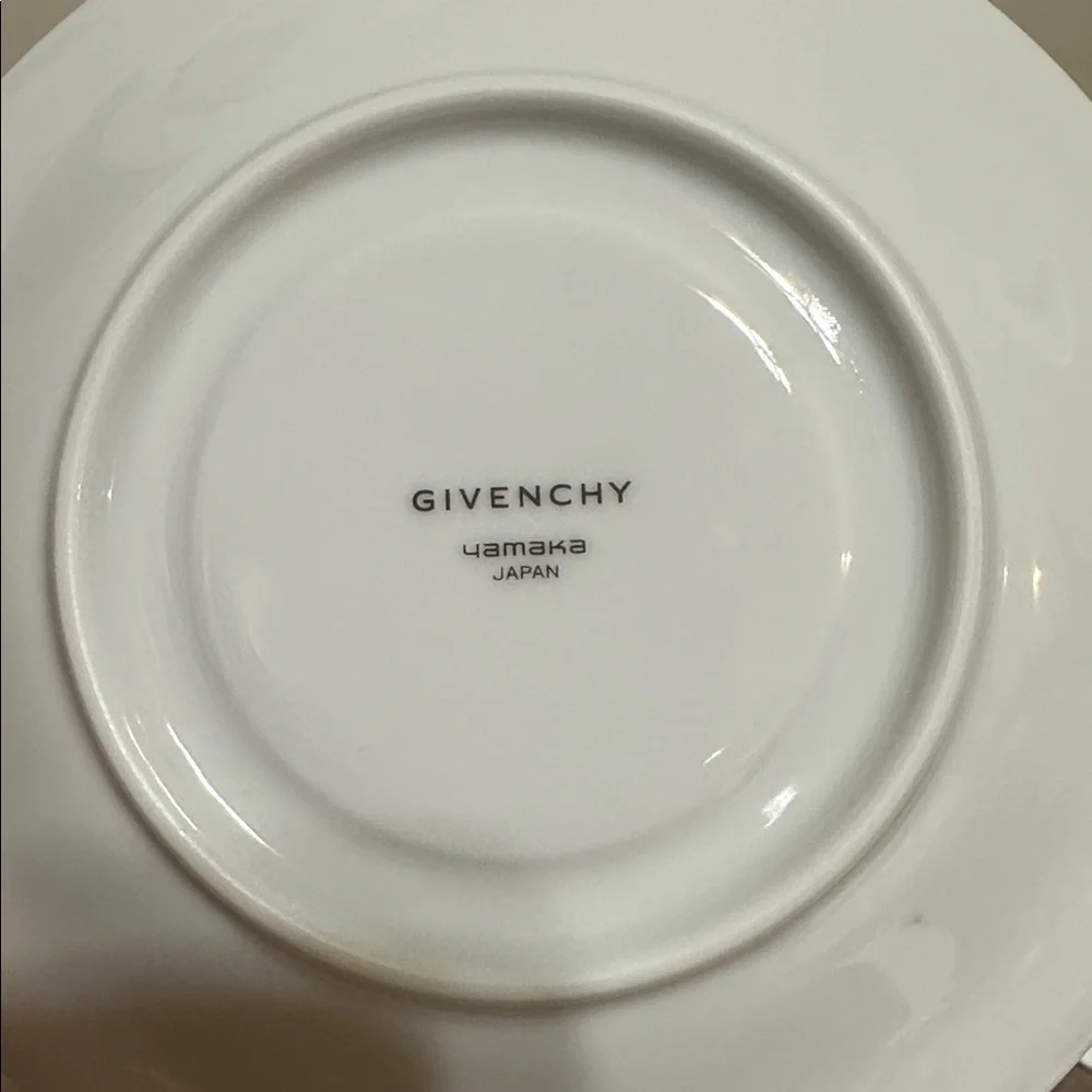 Givenchy Elegant White Tea Set with Silver Accents